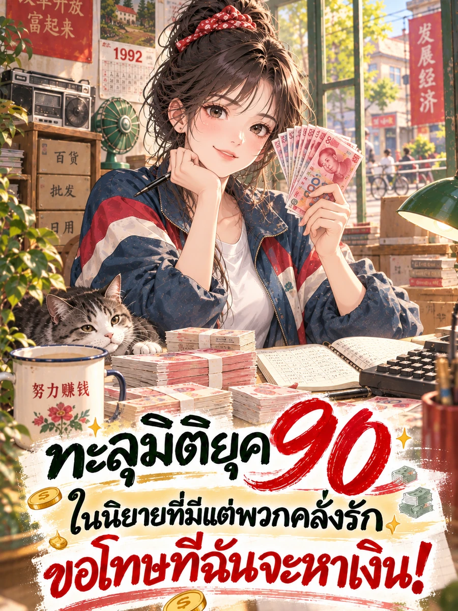 ทะลุมิติยุค 90 ในนิยายที่มีแต่พวกคลั่งรัก ขอโทษทีฉันจะหาเงิน!