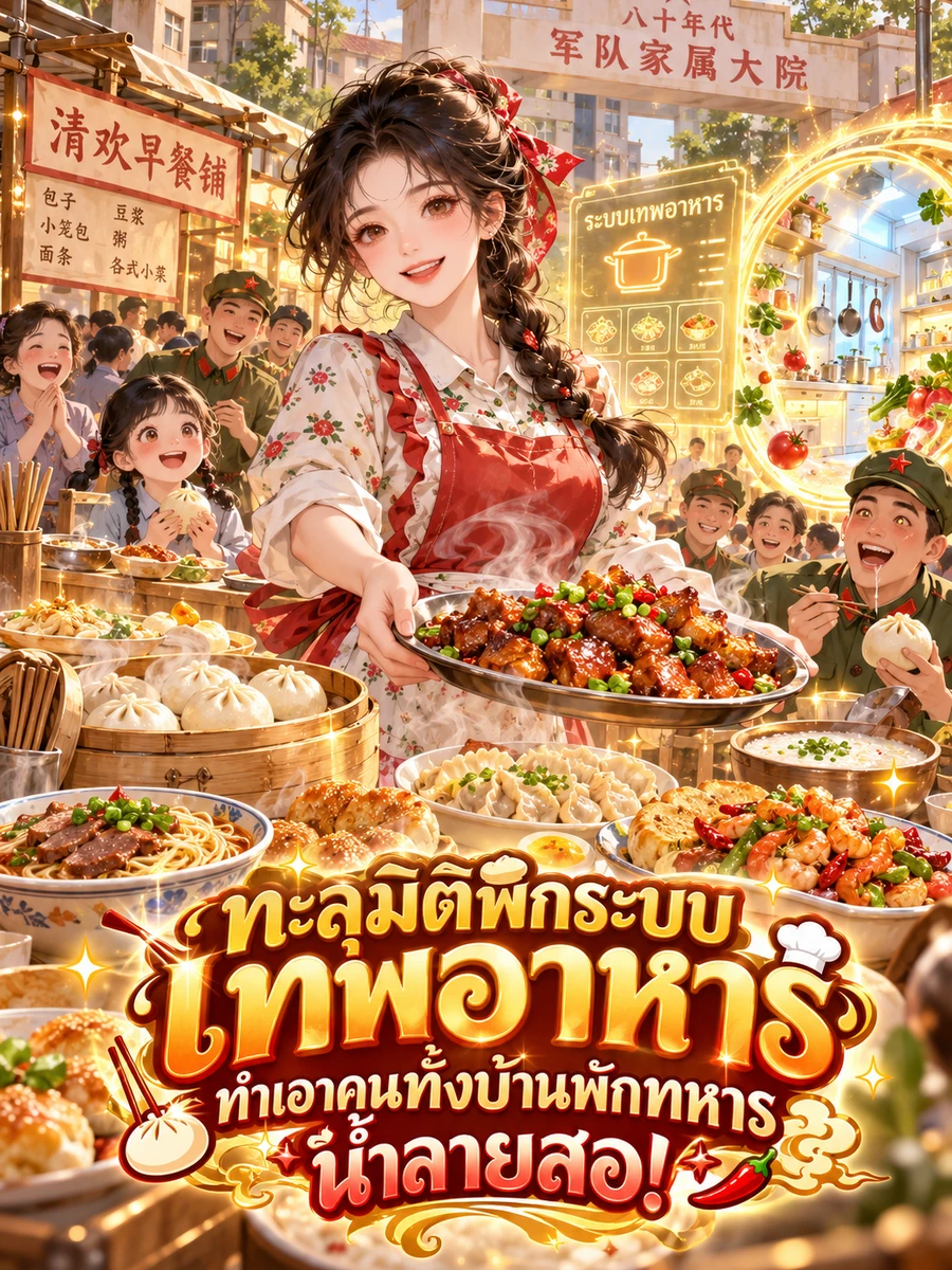ทะลุมิติพกระบบเทพอาหาร ทำเอาคนทั้งบ้านพักทหารน้ำลายสอ!