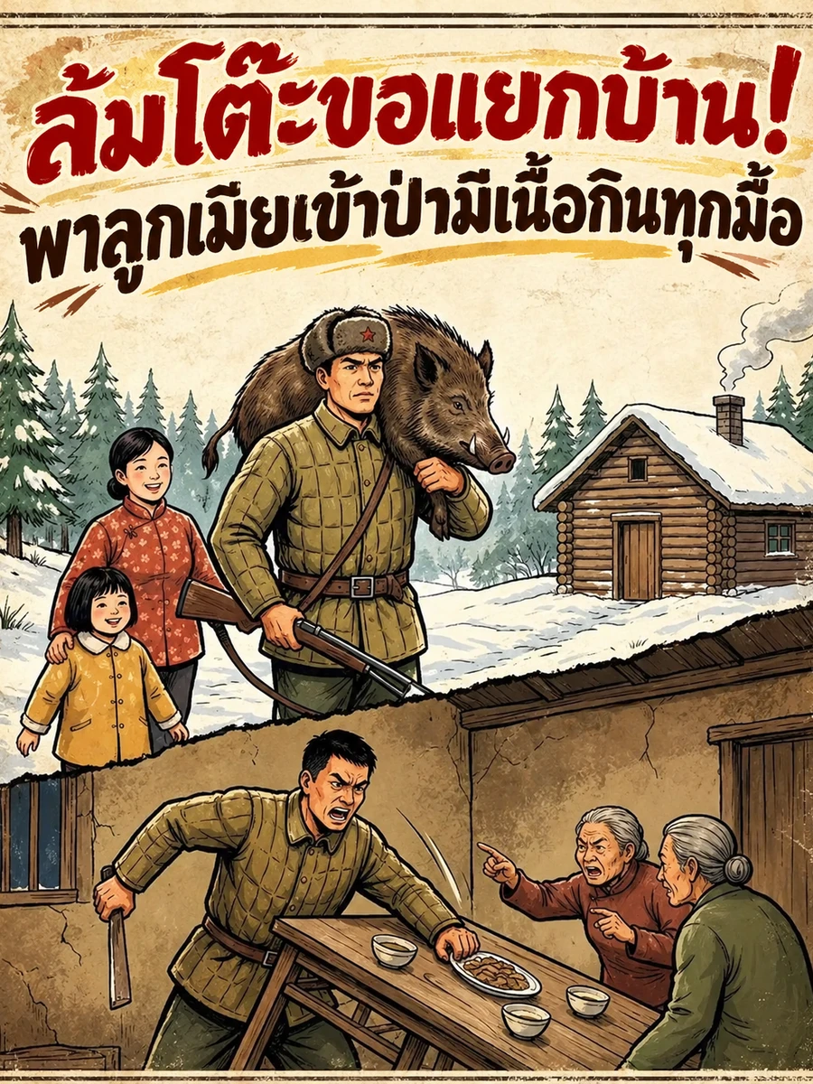 ล้มโต๊ะขอแยกบ้าน! พาลูกเมียเข้าป่ามีเนื้อกินทุกมื้อ