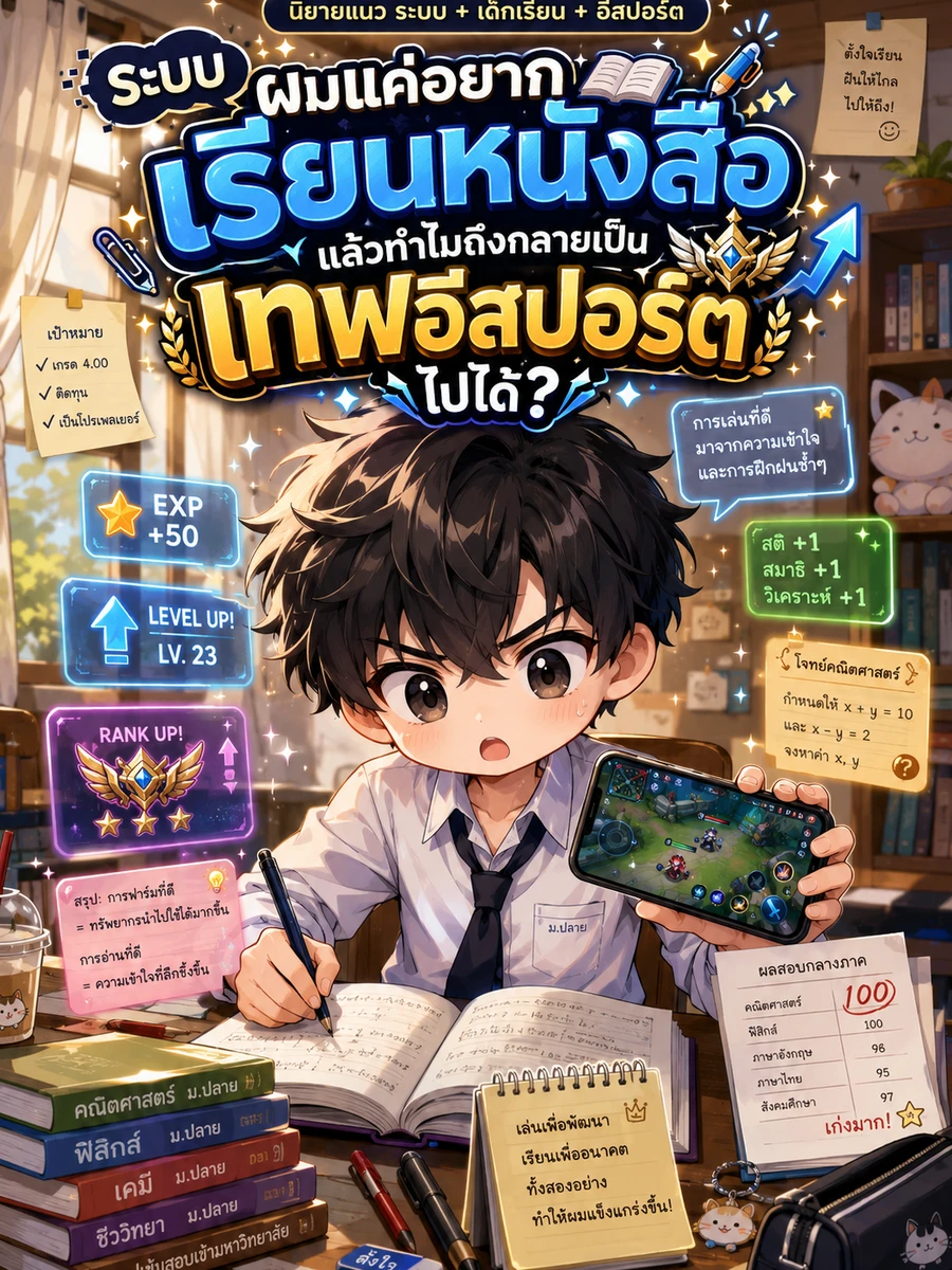 ระบบผมแค่อยากเรียนหนังสือ แล้วทำไมถึงกลายเป็นเทพอีสปอร์ตไปได้?