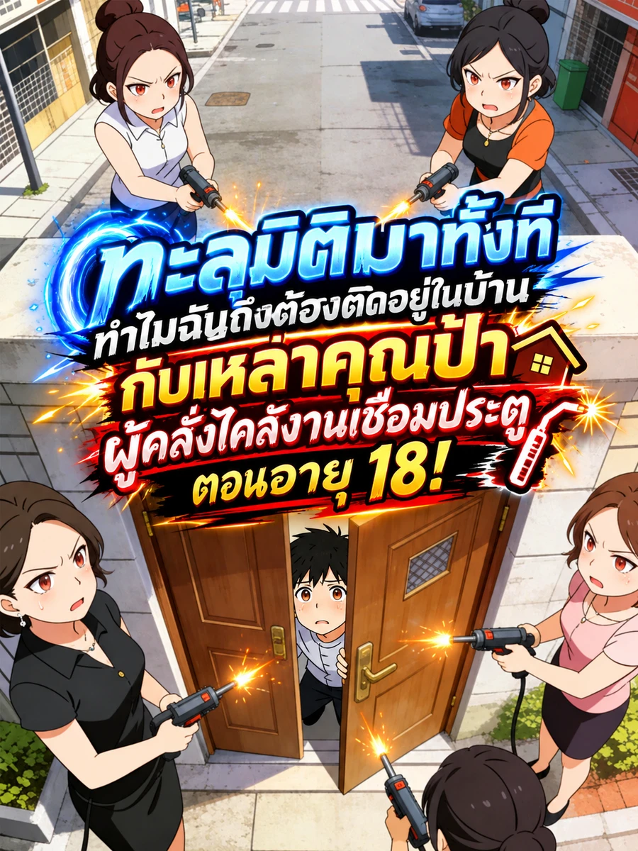 ทะลุมิติมาทั้งที ทำไมฉันถึงต้องติดอยู่ในบ้านกับเหล่าคุณป้าผู้คลั่งไคล้งานเชื่อมประตูตอนอายุ 18