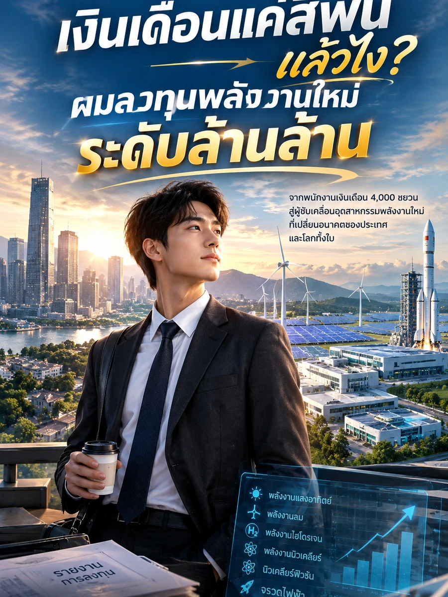 เงินเดือนแค่สี่พัน แล้วไง? ผมลงทุนพลังงานใหม่ระดับล้านล้าน