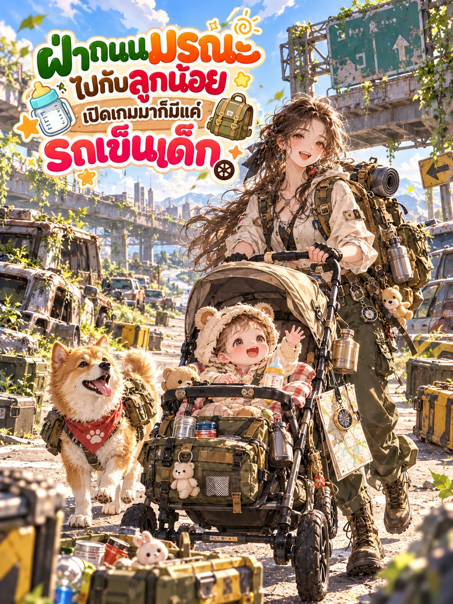 (จบแล้ว) ฝ่าถนนมรณะไปกับลูกน้อย เปิดเกมมาก็มีแค่รถเข็นเด็ก
