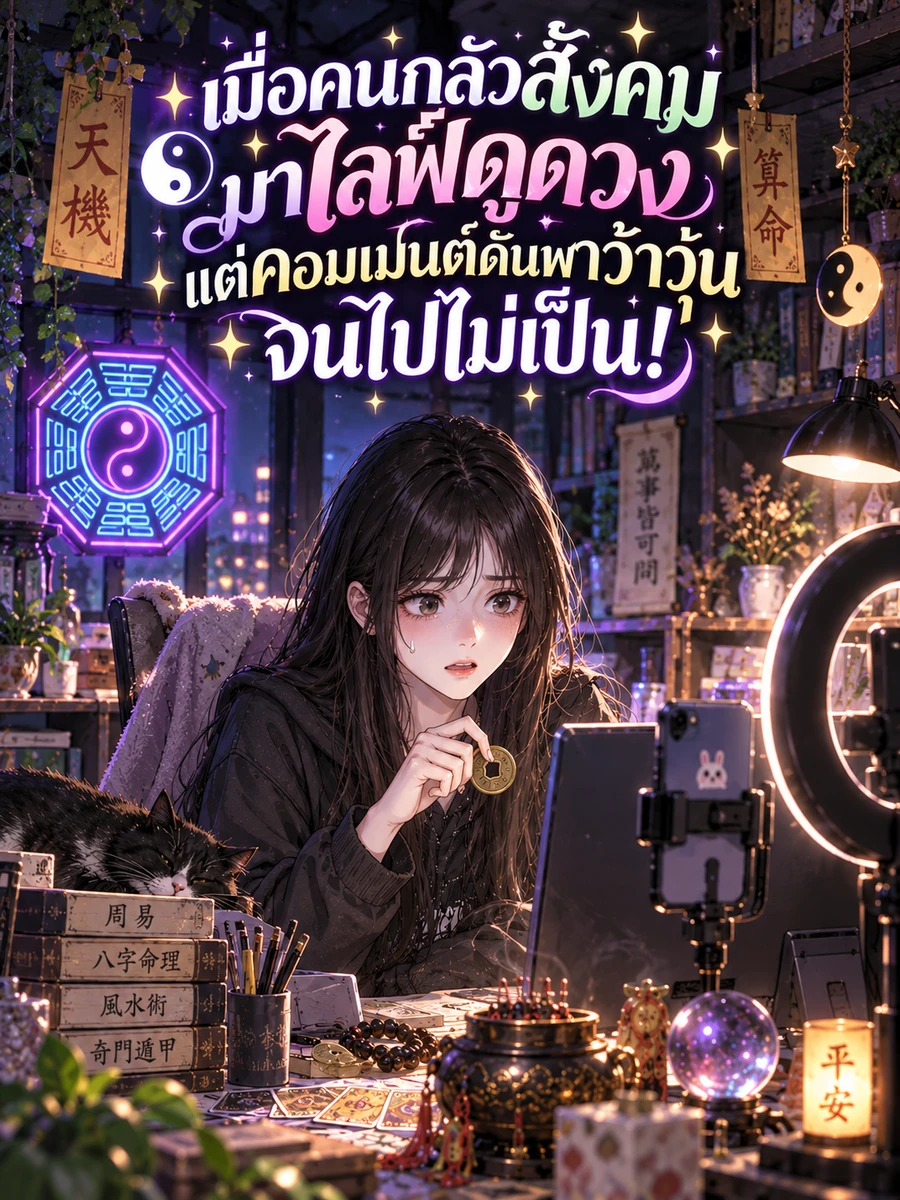 (จบแล้ว) เมื่อคนกลัวสังคมมาไลฟ์ดูดวง แต่คอมเมนต์ดันพาว้าวุ่นจนไปไม่เป็น!